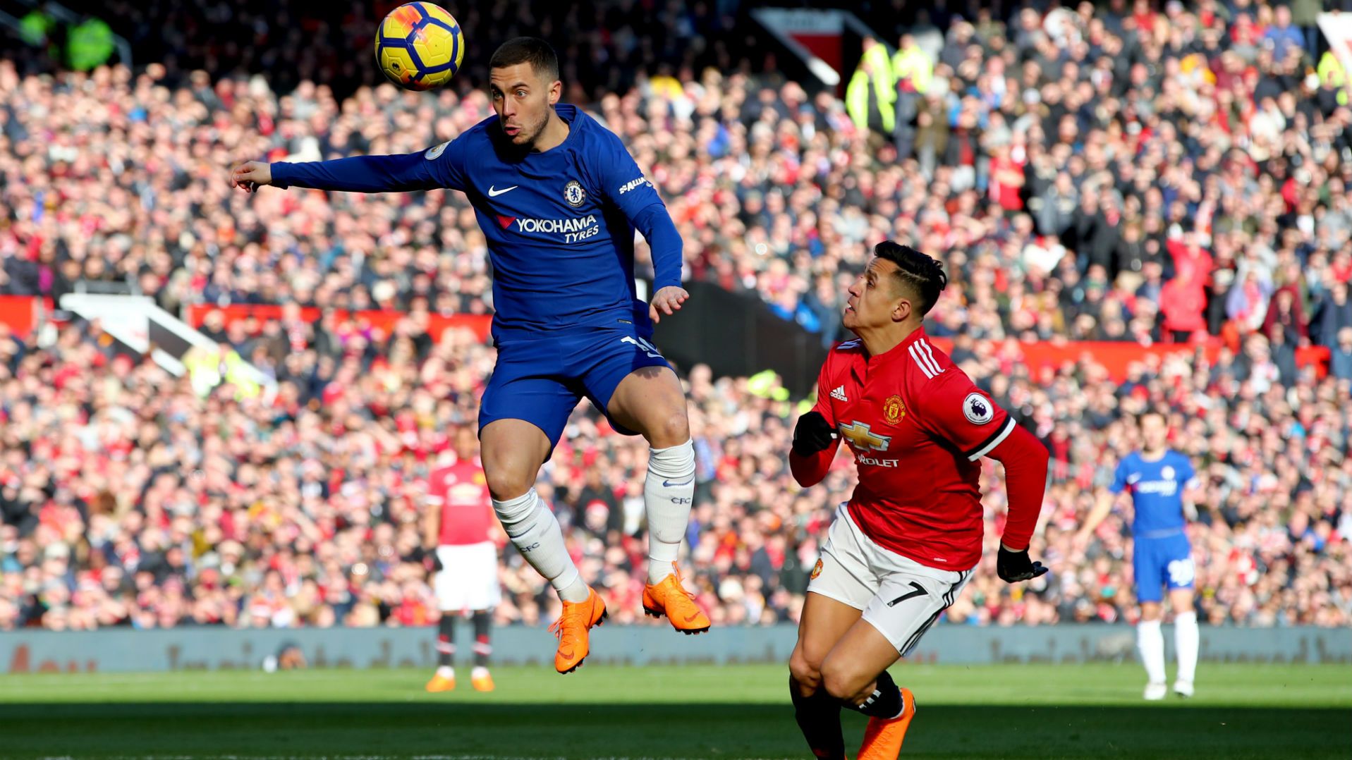 250218 Manchester United Chelsea Eden Hazard Alexis Sánchez