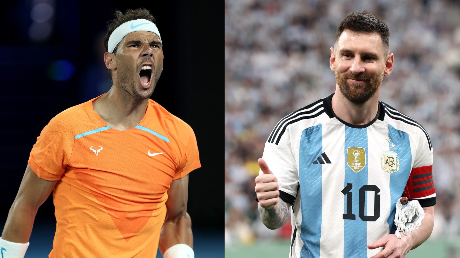 Rafa Nadal Lionel Messi split