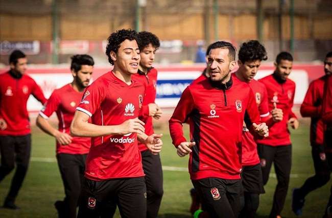 ali maaloul - akram tawfeeq - al ahly training 12-2-2017