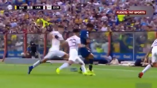 Captura TV Boca Lanus Superliga argentina 170219