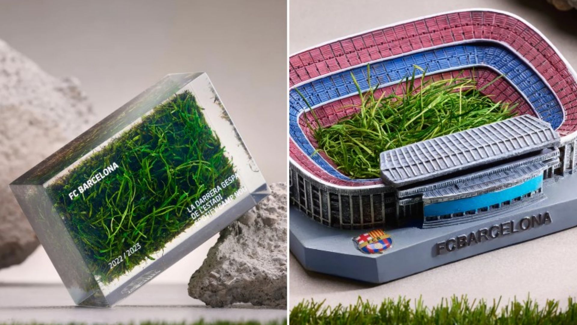 Barcelona sell Camp Nou grass in mini stadiums & diamonds worth