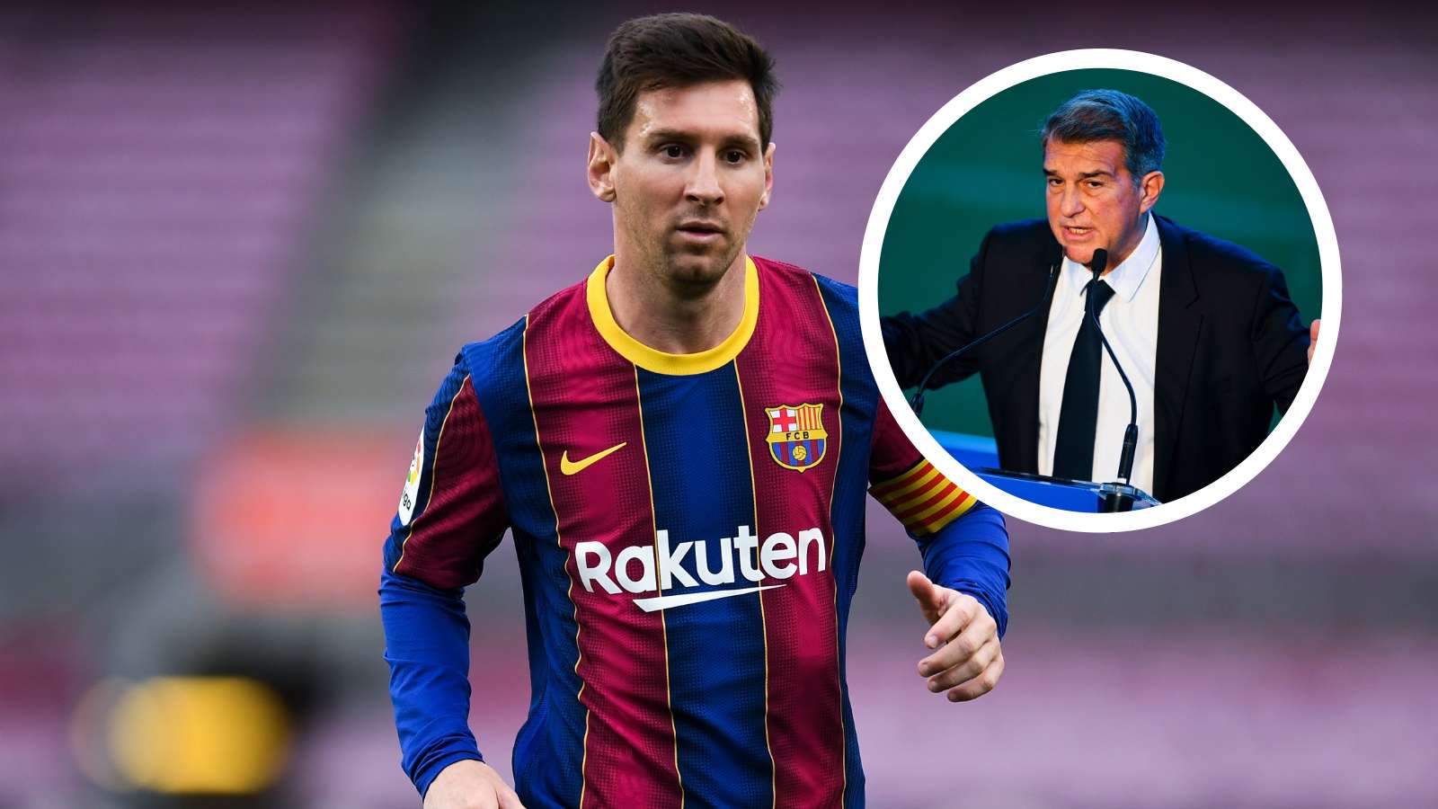 Lionel Messi Joan Laporta