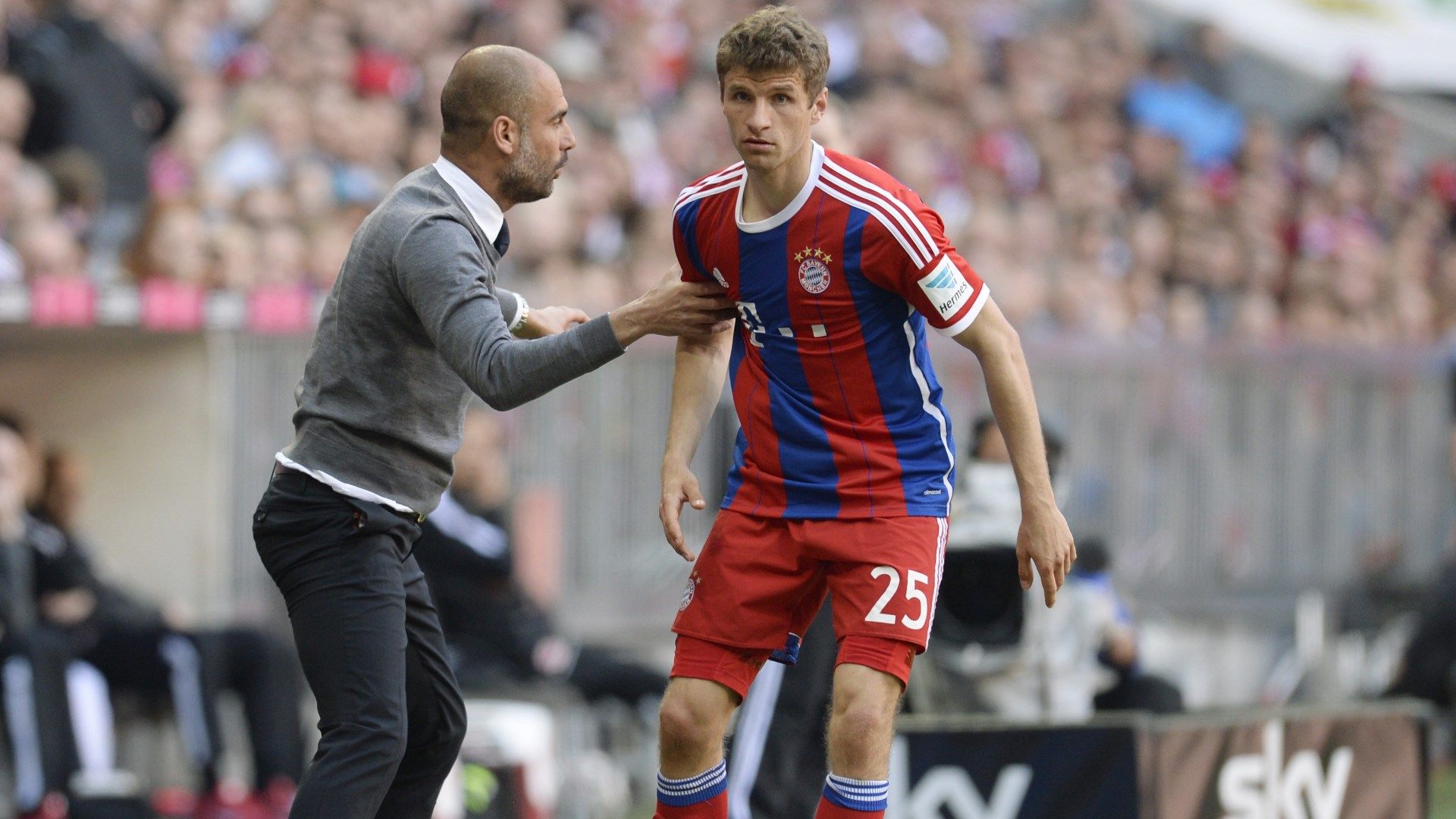 Pep Guardiola Thomas Muller FC Bayern 2015