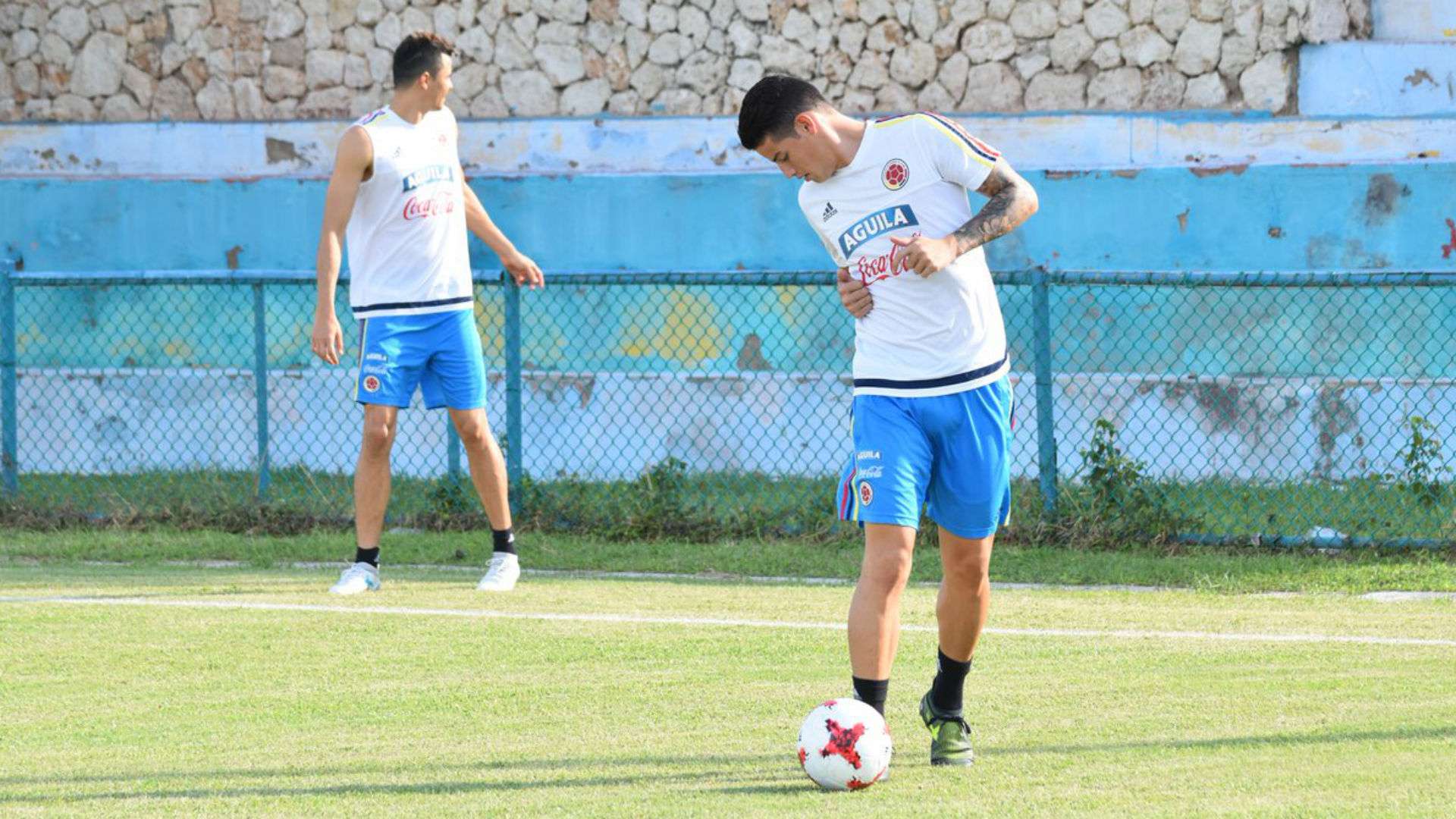 James Rodríguez entrenamiento Colombia en Barranquilla