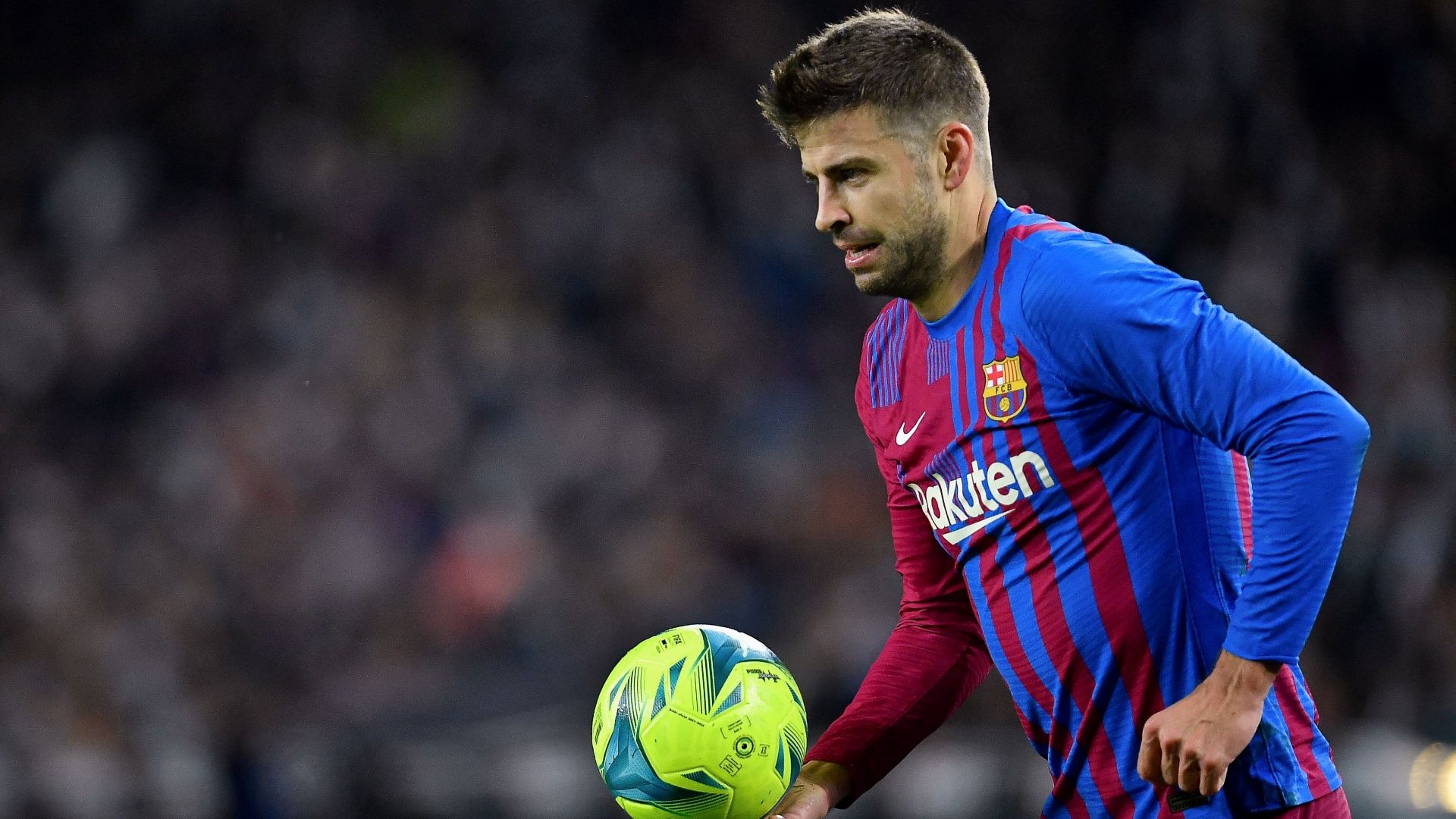 Gerard Piqué durante un partido del Barcelona