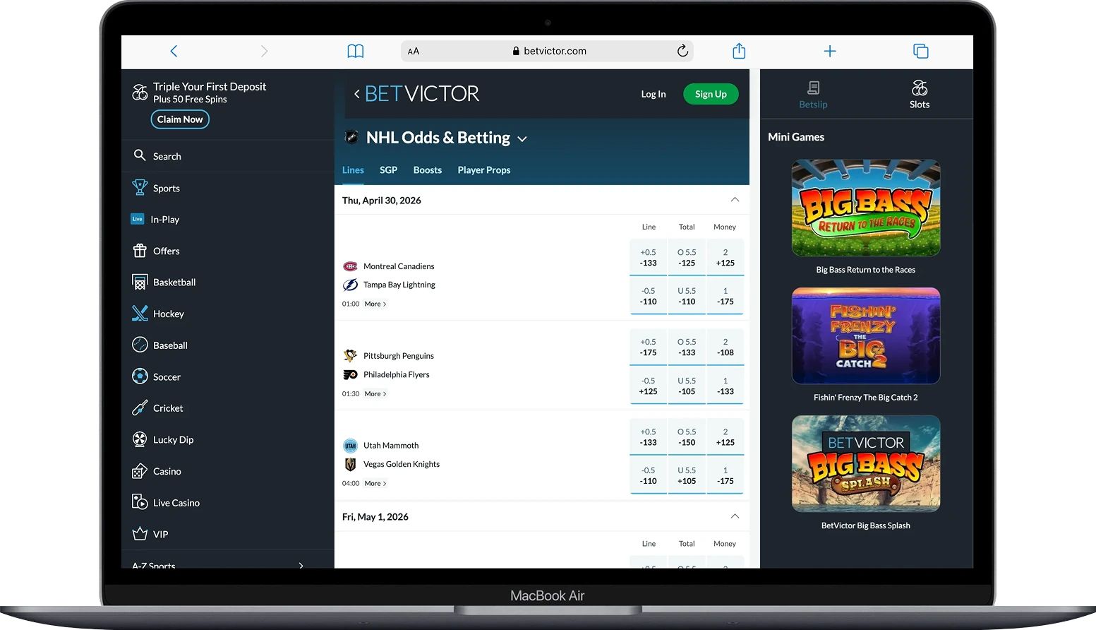 betvictor roc nhl