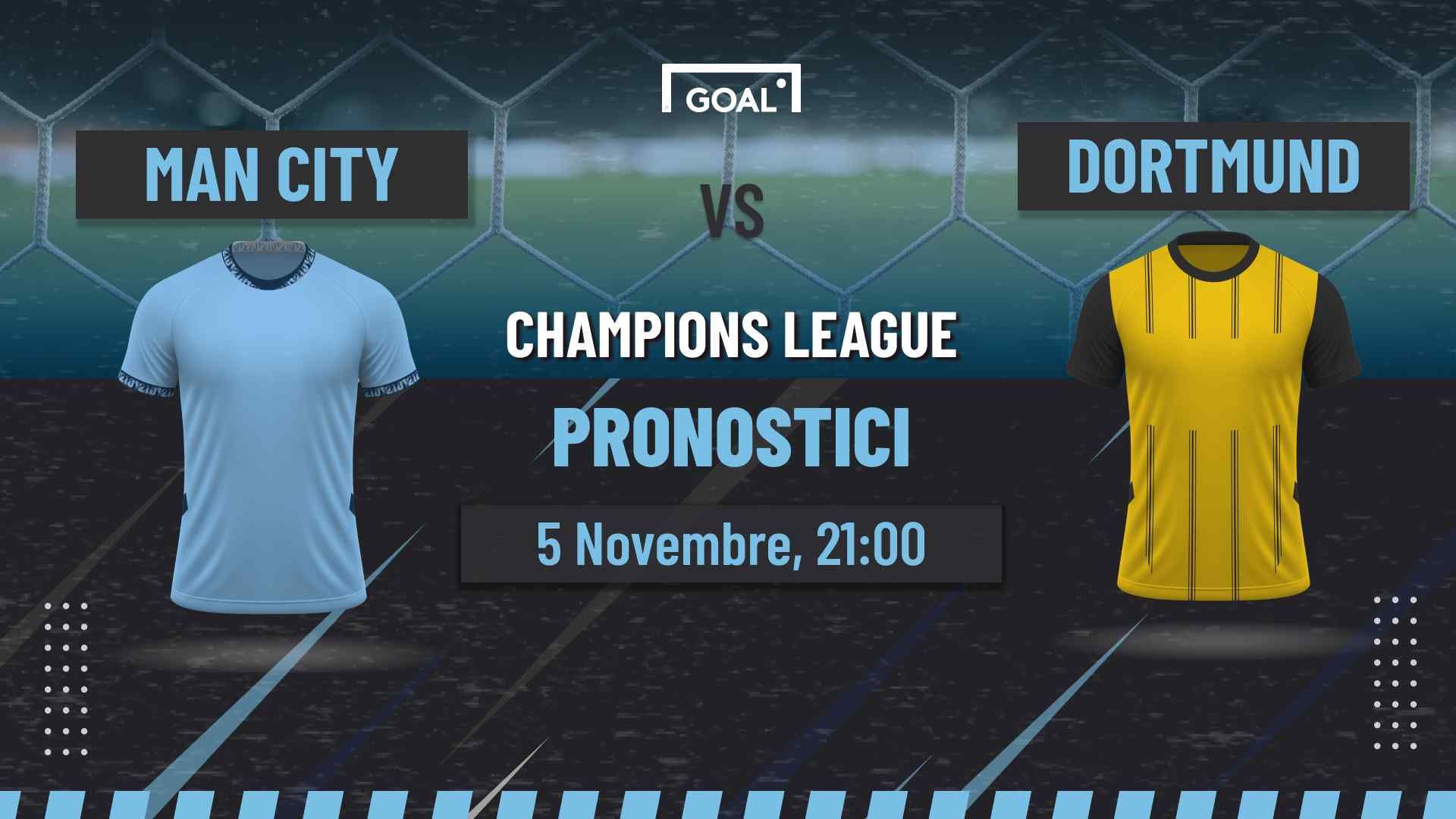 pronostici Man City - Borussia Dortmund