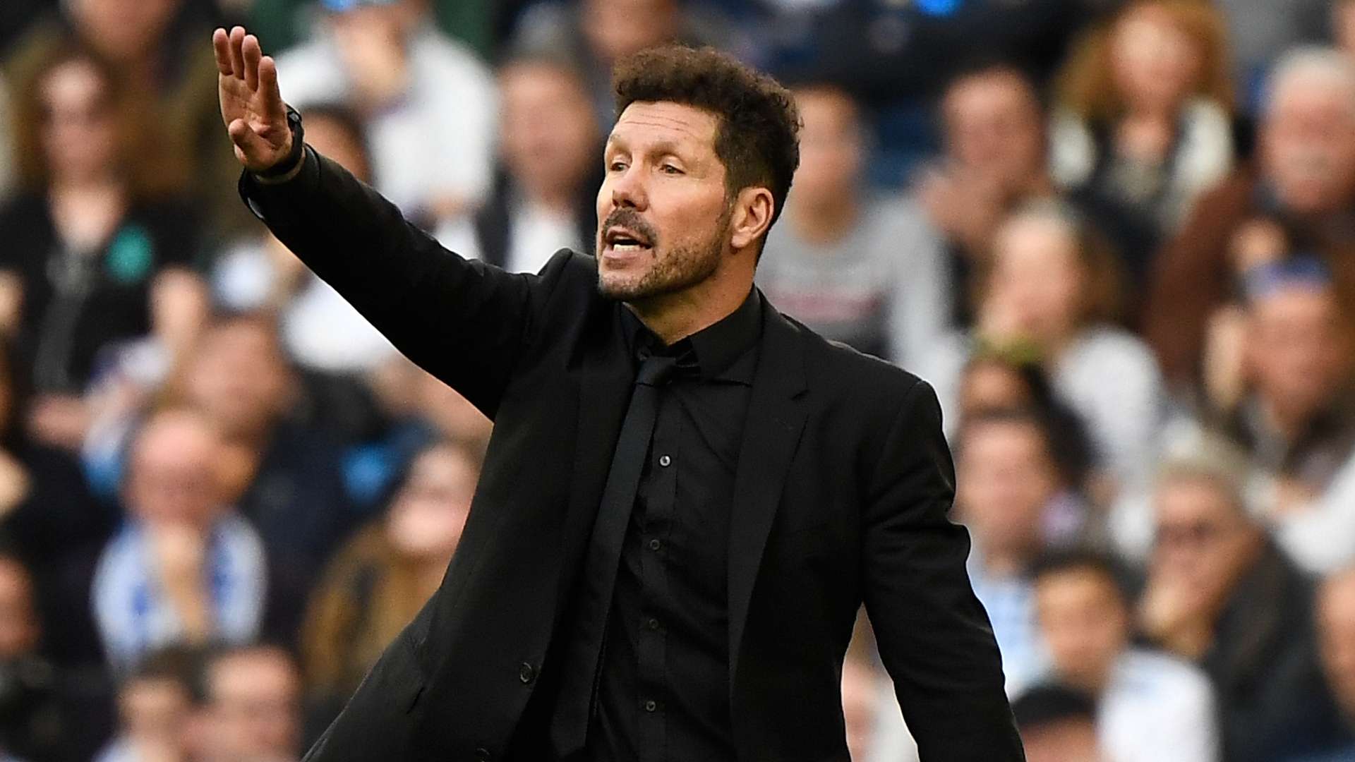 Simeone en el Madrid-Atlético
