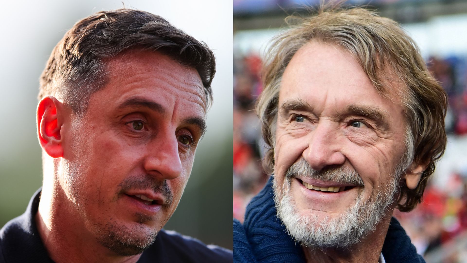 GFX Gary Neville Sir Jim Ratcliffe 2023