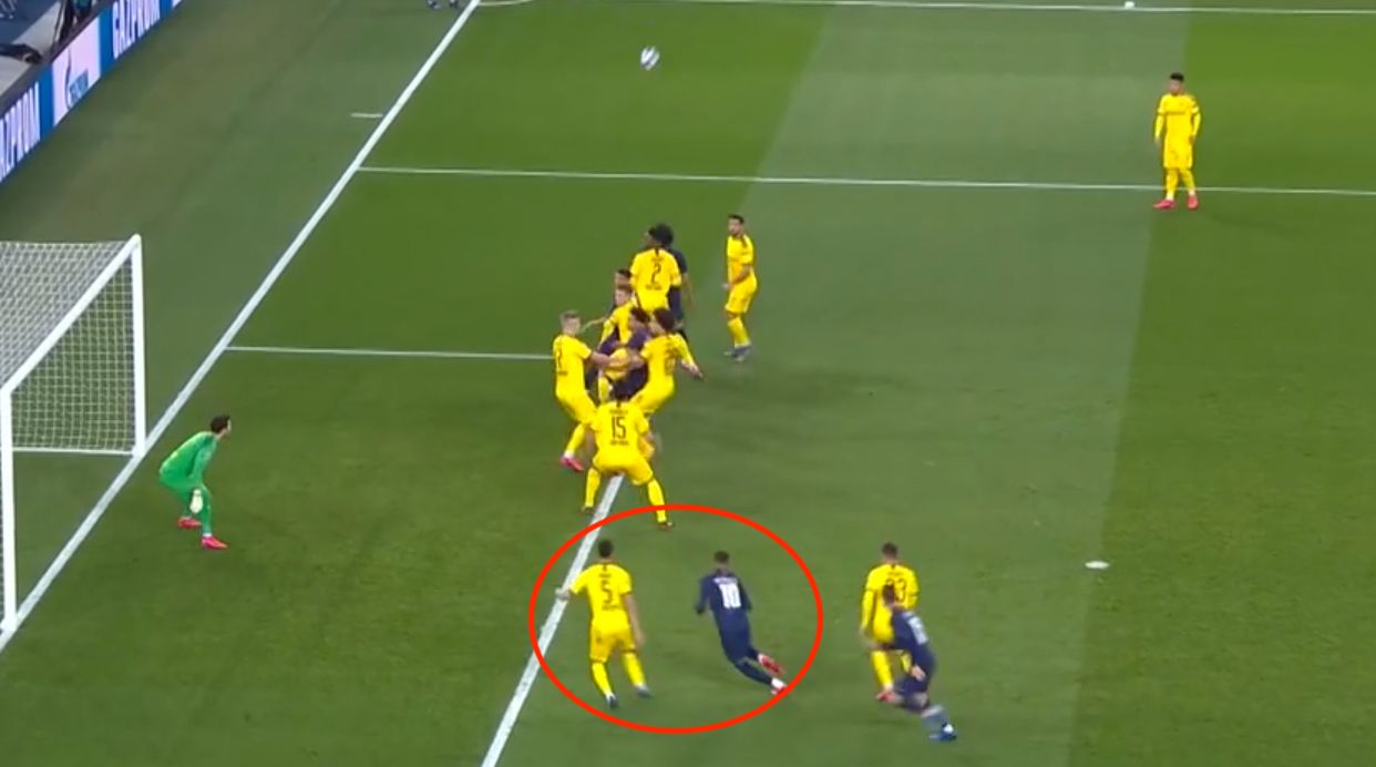 Achraf hakimi Neymar PSG Borussia Dortmund 2020