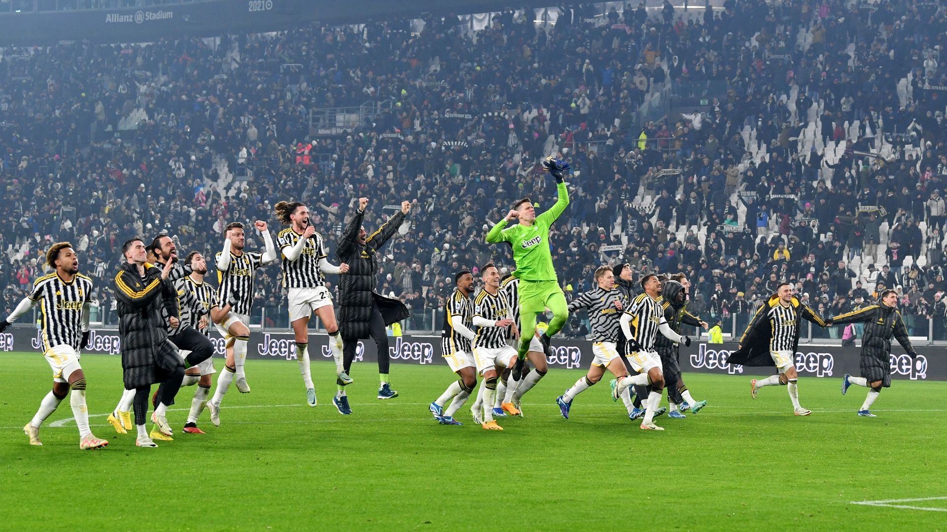 Juventus celebrating