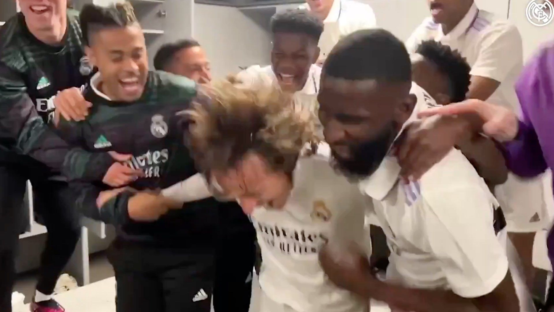 Real Madrid celebrating