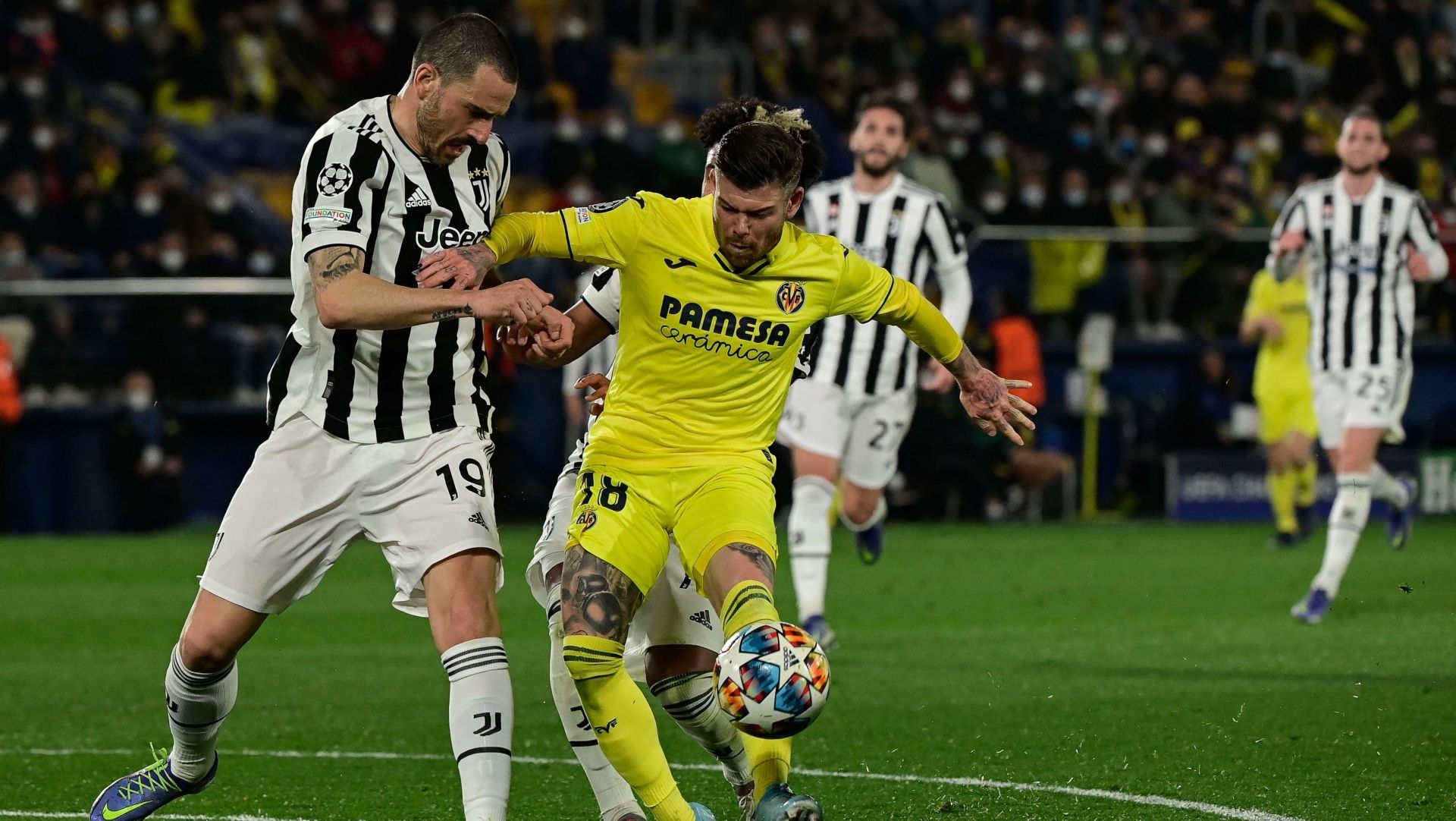 alvaro moreno bonucci villarreal juventus