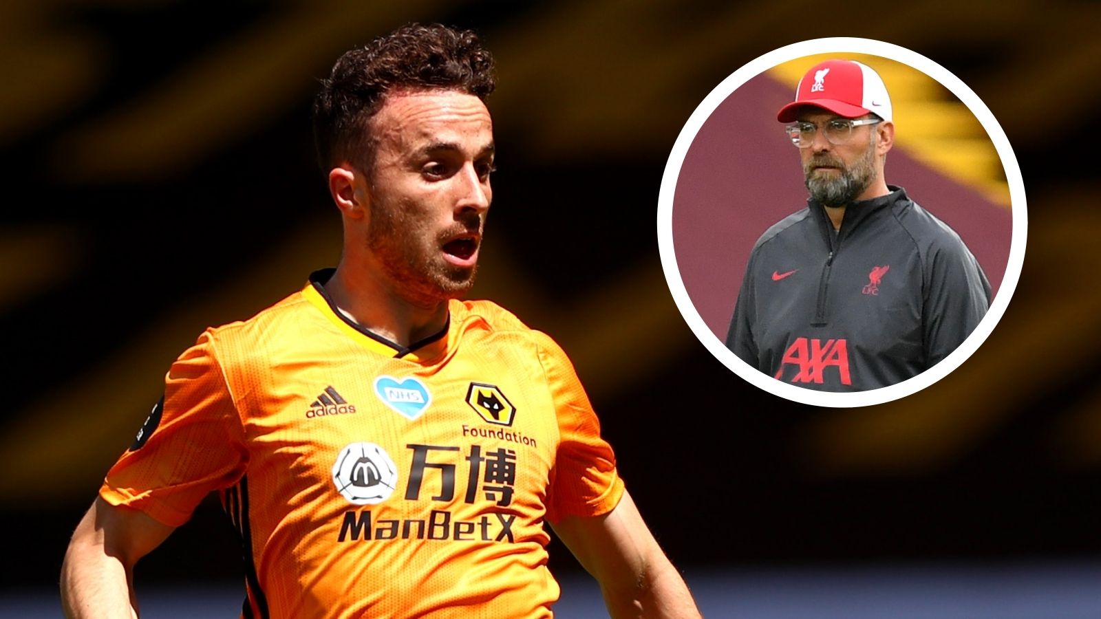 Diogo Jota Jurgen Klopp Wolves Liverpool GFX