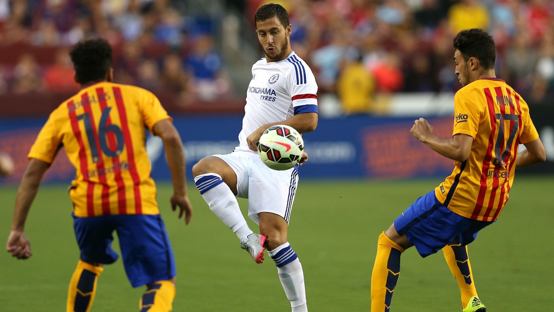Eden Hazard and Luis Suarez star as Chelsea and Barcelona lock horns in the International Champions Cup