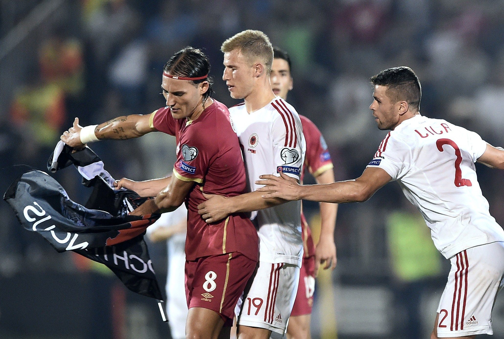 Serbia Albania Euro 2016 Qualifiers Incidents