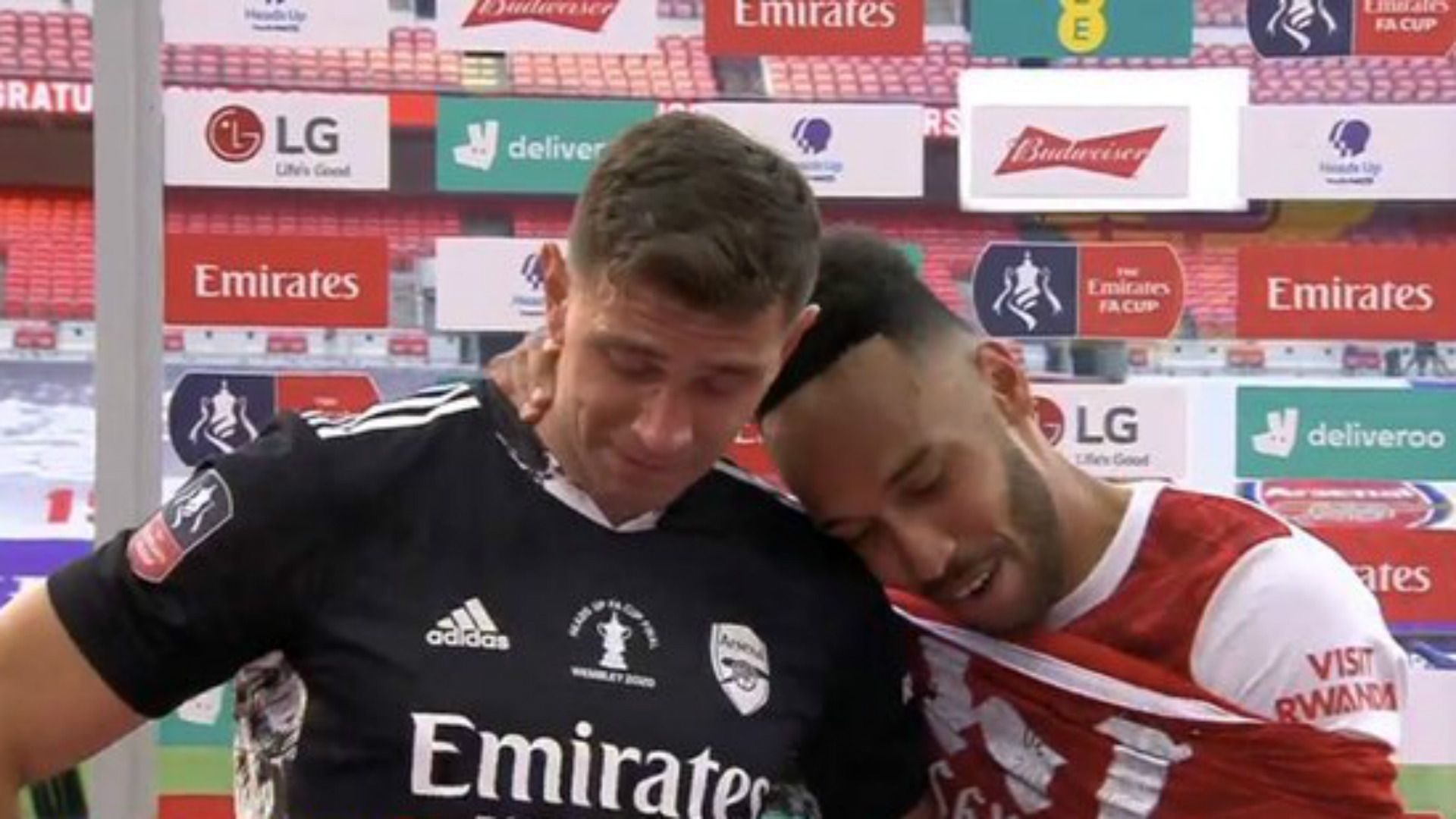 captura Damian Martinez Aubameyang Arsenal Chelsea FA Cup 01082020