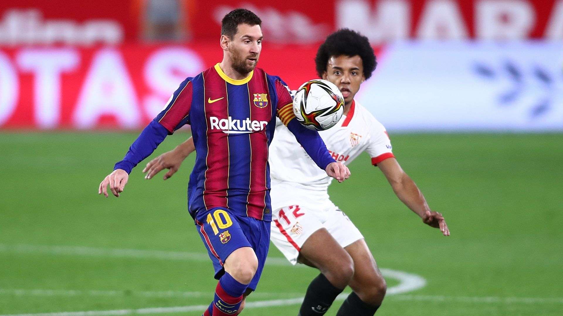Messi Koundé Sevilla Barcelona 10022021 Copa del Rey