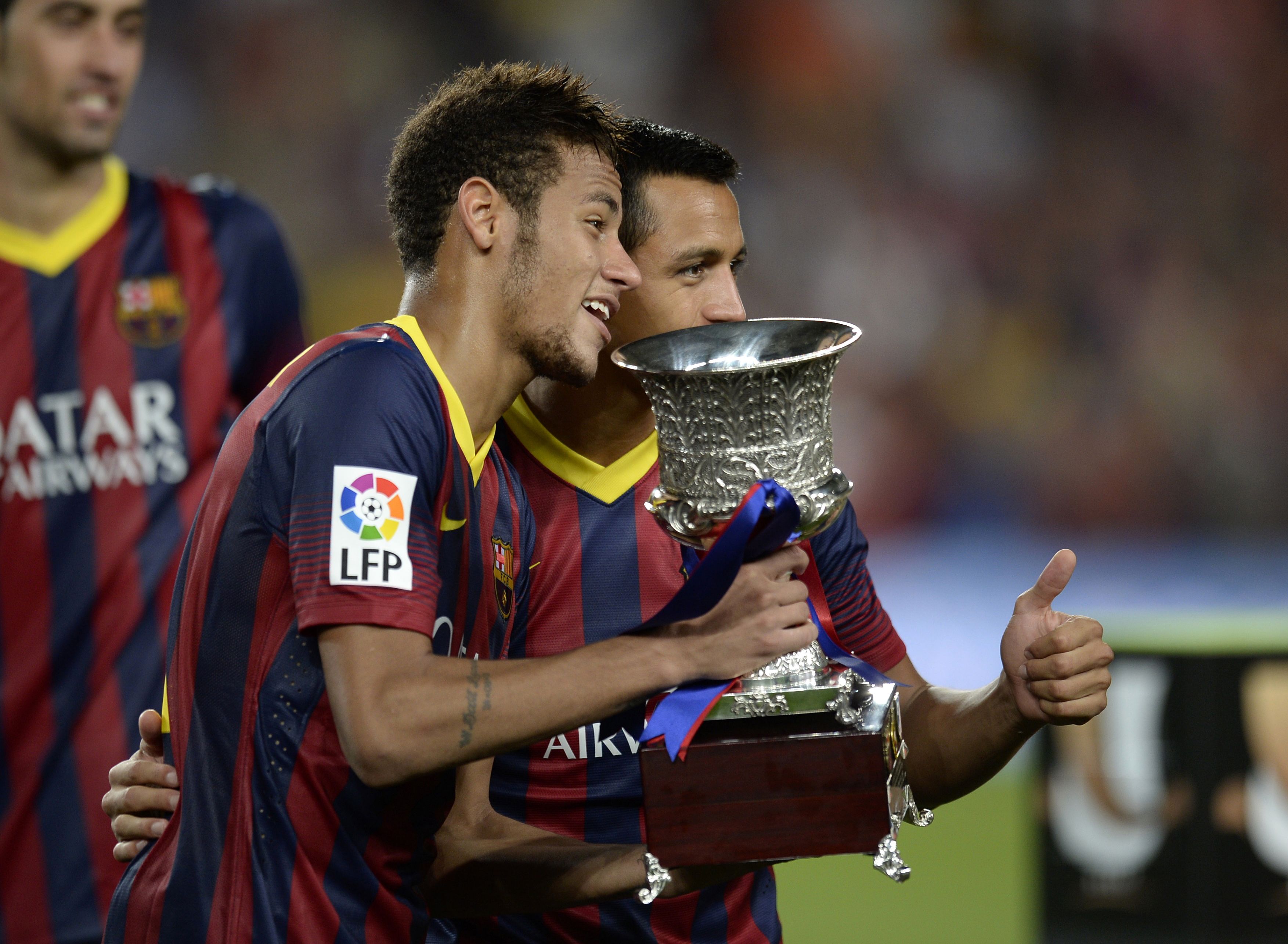 Neymar y Alexis Sánchez. Barcelona. Supercopa de España 2013