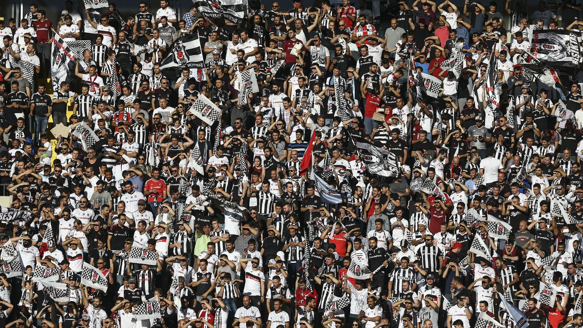 Besiktas fans at Gaziantep