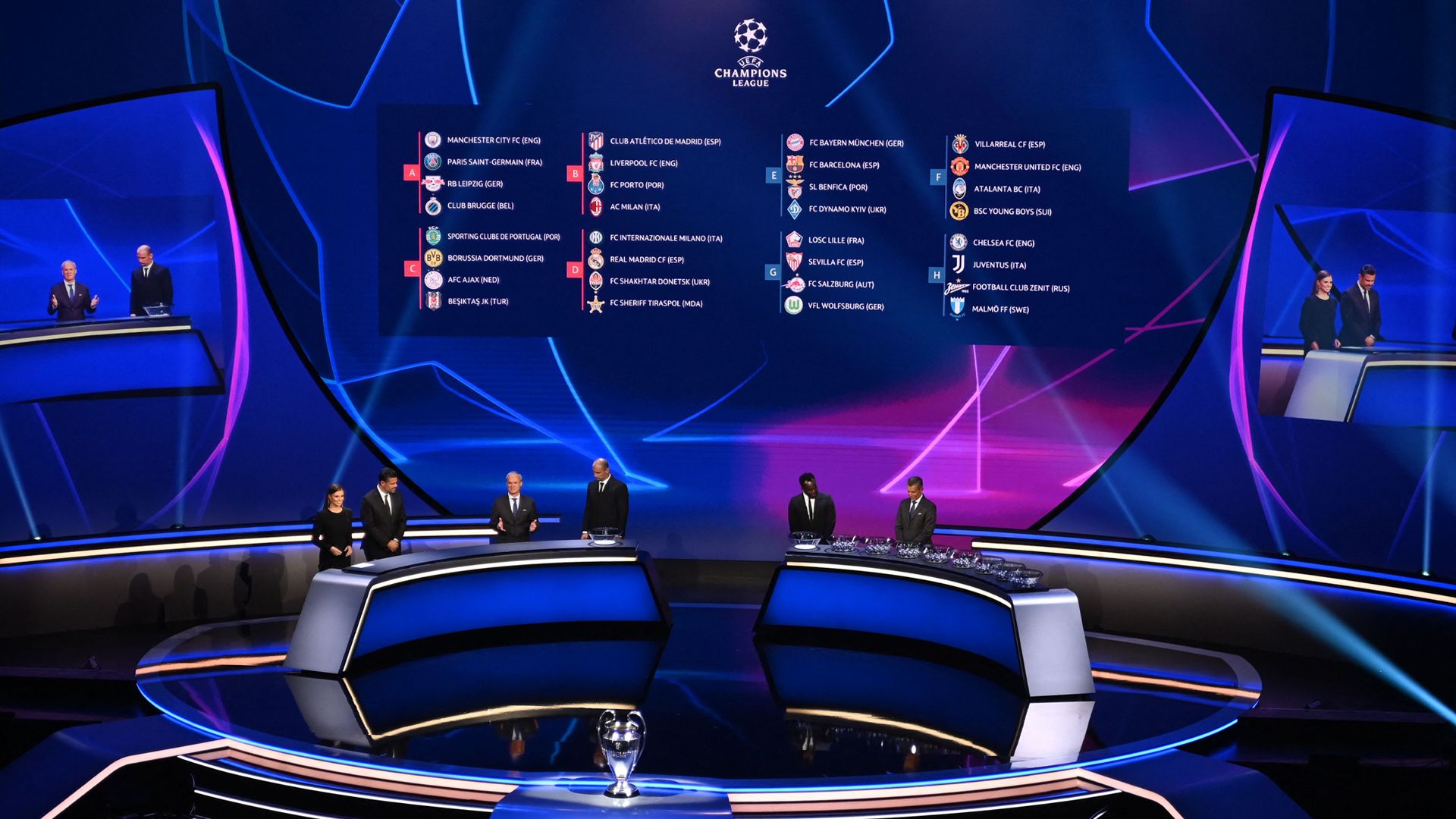 draw auslosung cl champions league 2021 2022