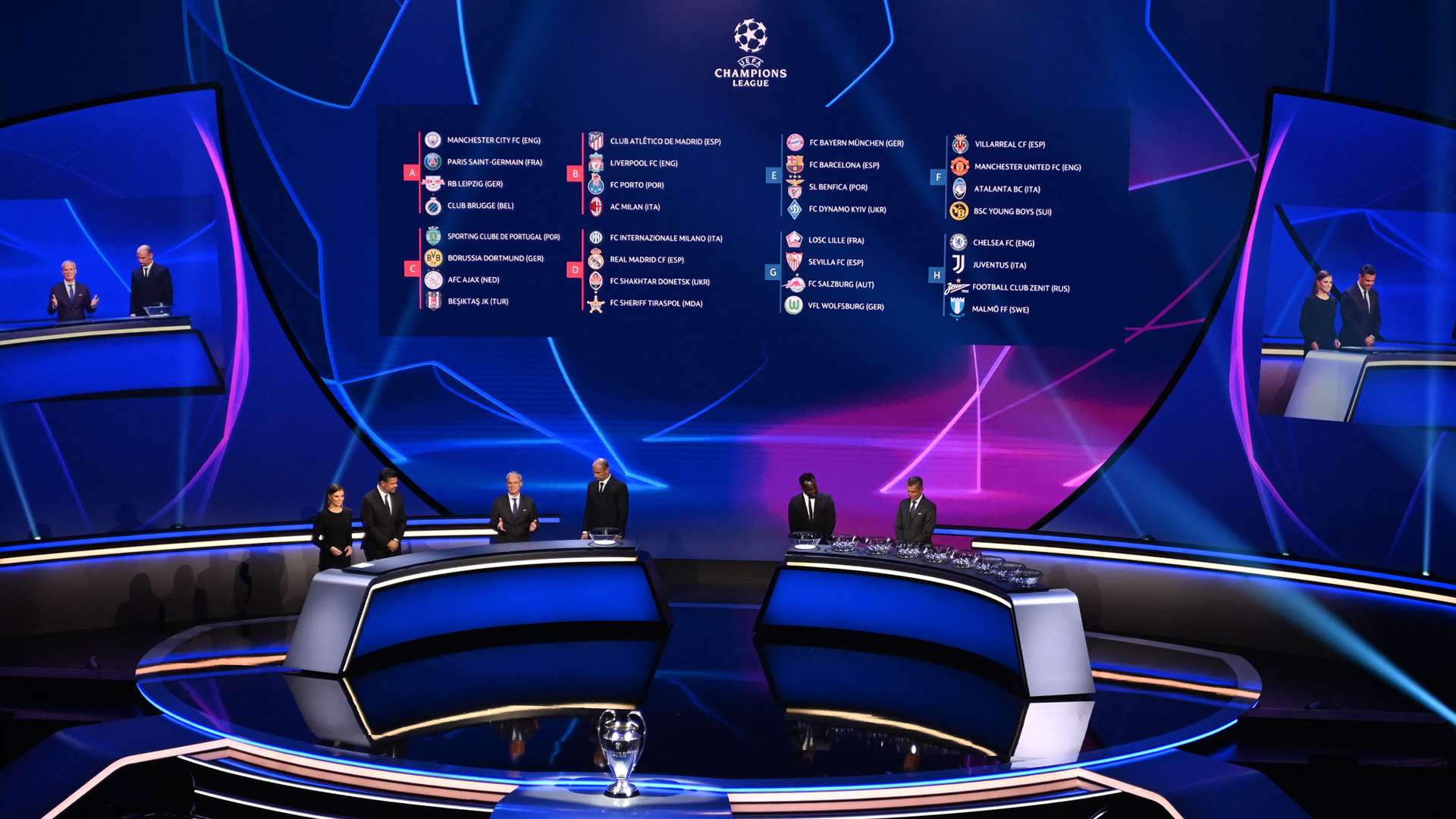 draw auslosung cl champions league 2021 2022