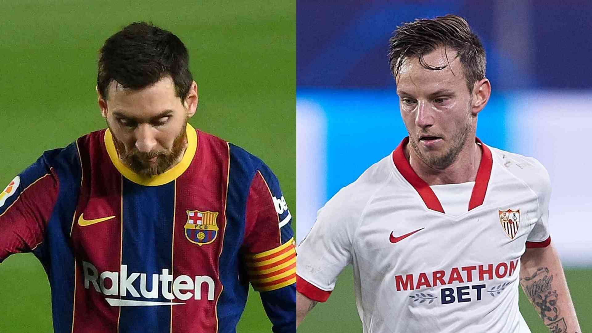 Messi Barcelona Rakitic Sevilla 2020-21