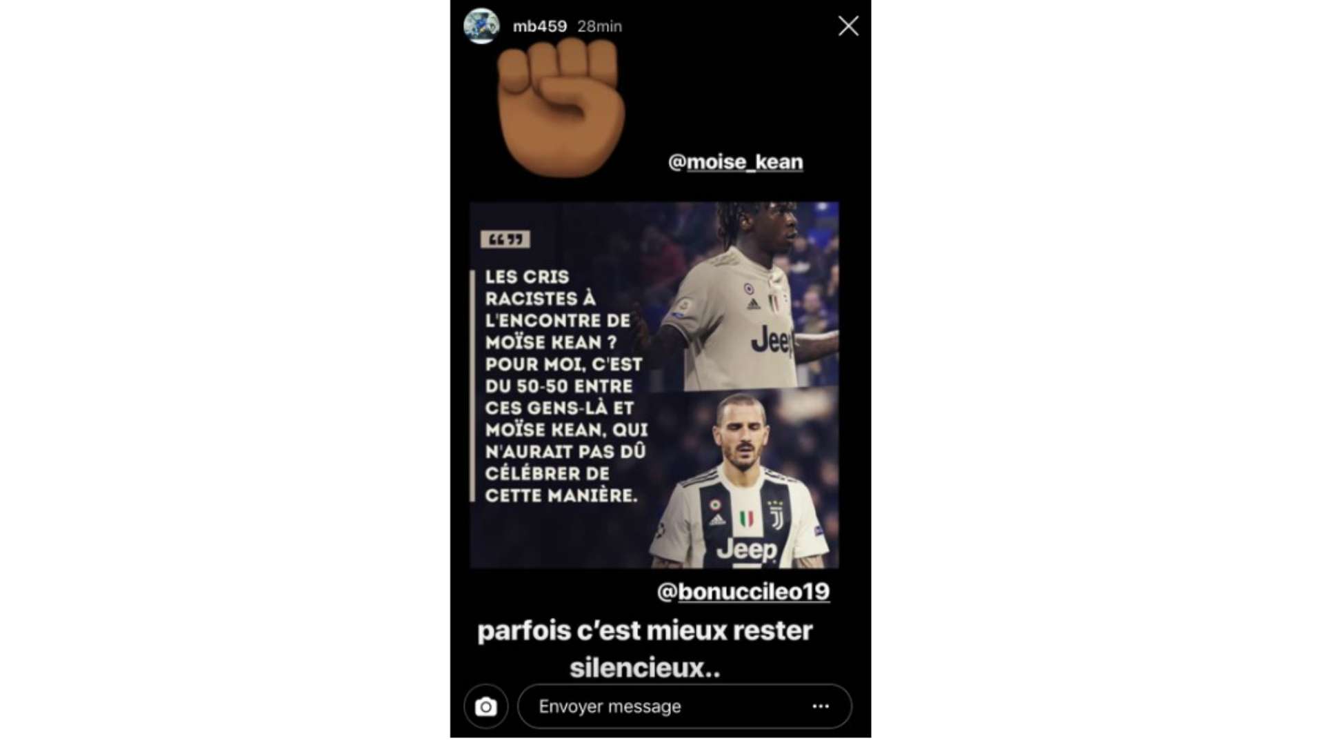 Mario Balotelli Instagram Moise Kean