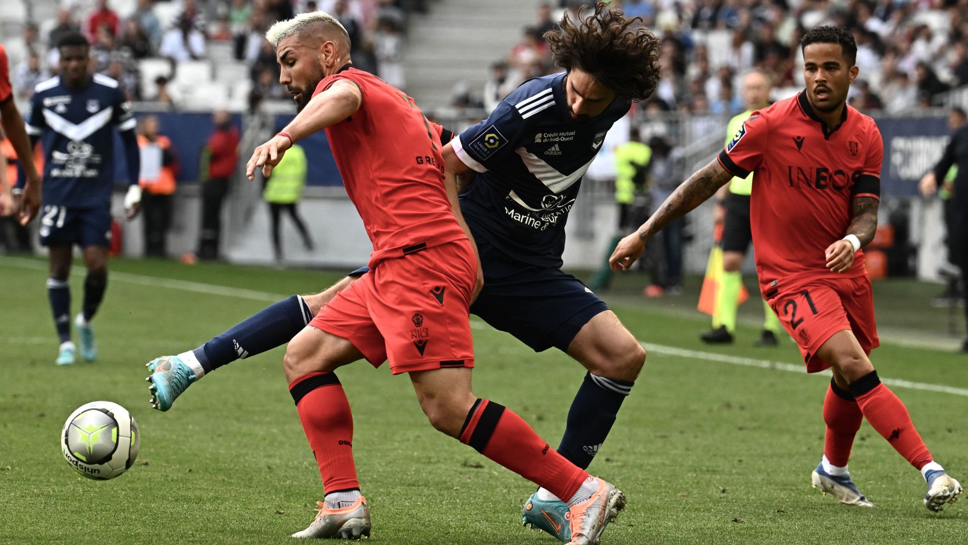 Ligue 1 Bordeaux Nice Delort Adli Kluivert