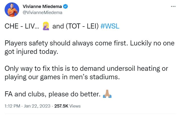 Miedema Tweet