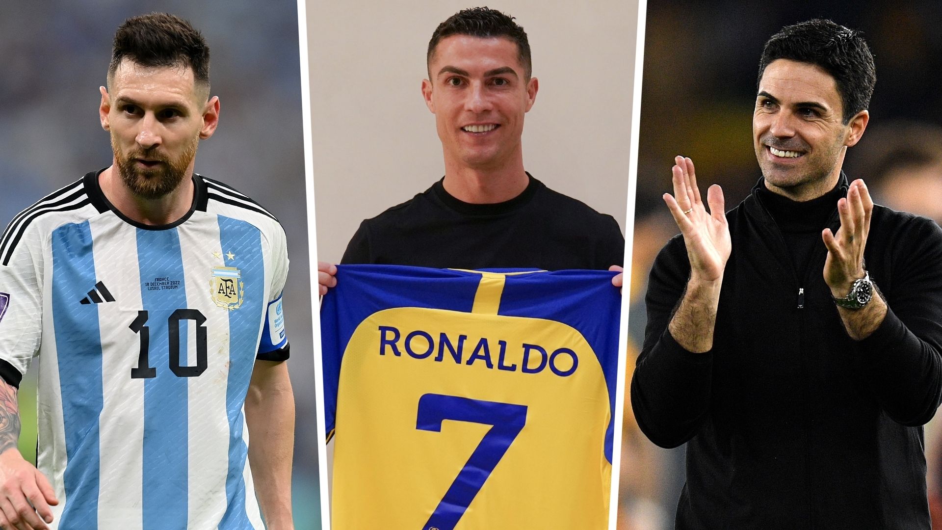 Messi Ronaldo Arteta