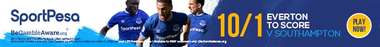 Everton 10/1 v Southampton SportPesa offer
