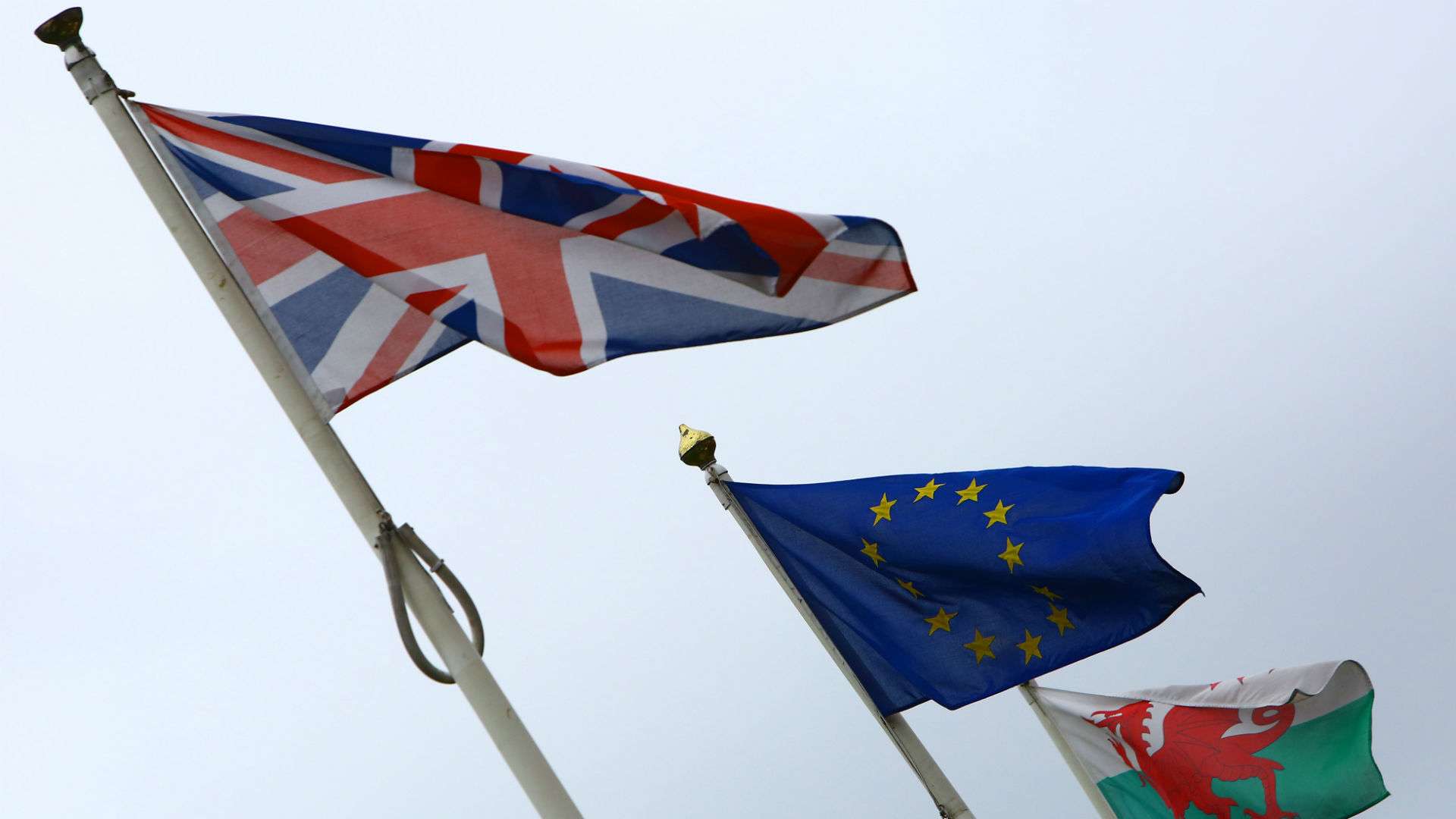 UK EU Wales Flags