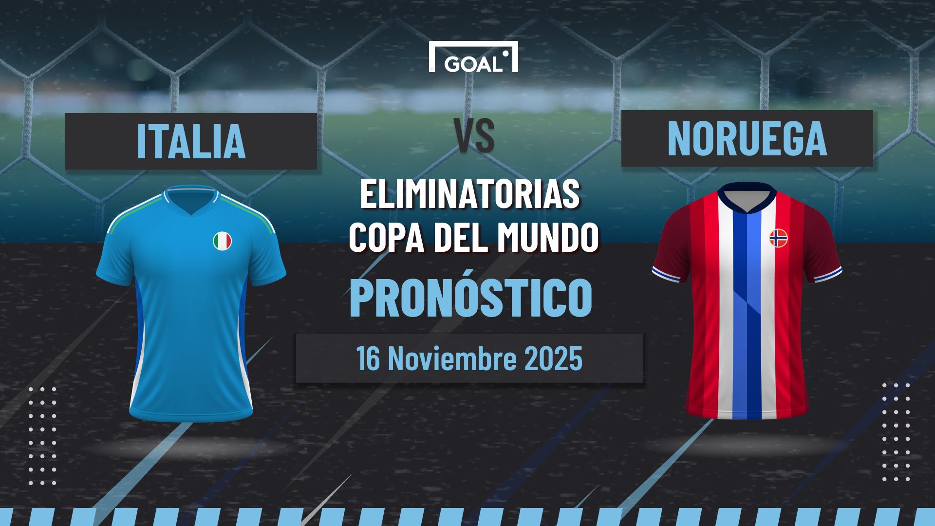 Italia vs Noruega Pronóstico y Apuestas Eliminatorias Copa del Mundo | 16/11/25