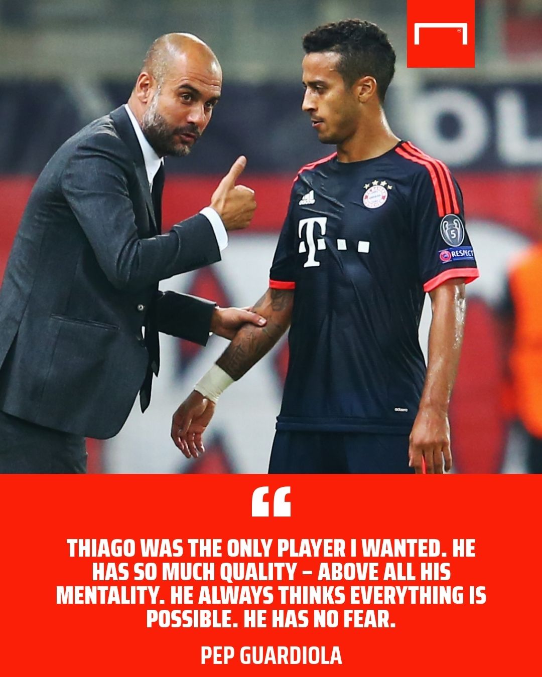 Thiago Alcantara Pep Guardiola Bayern Munich GFX