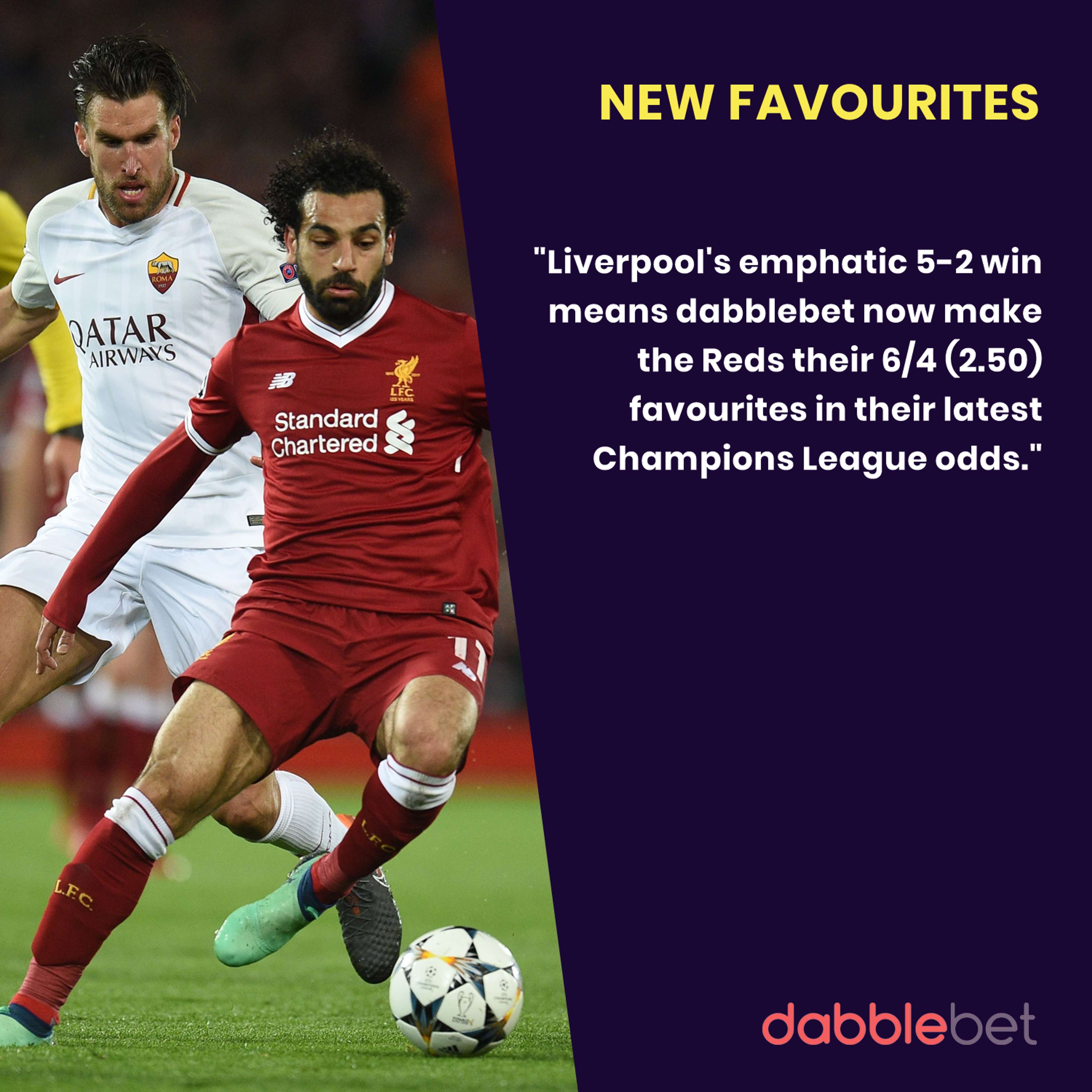 Liverpool v Roma dabblebet latest odds