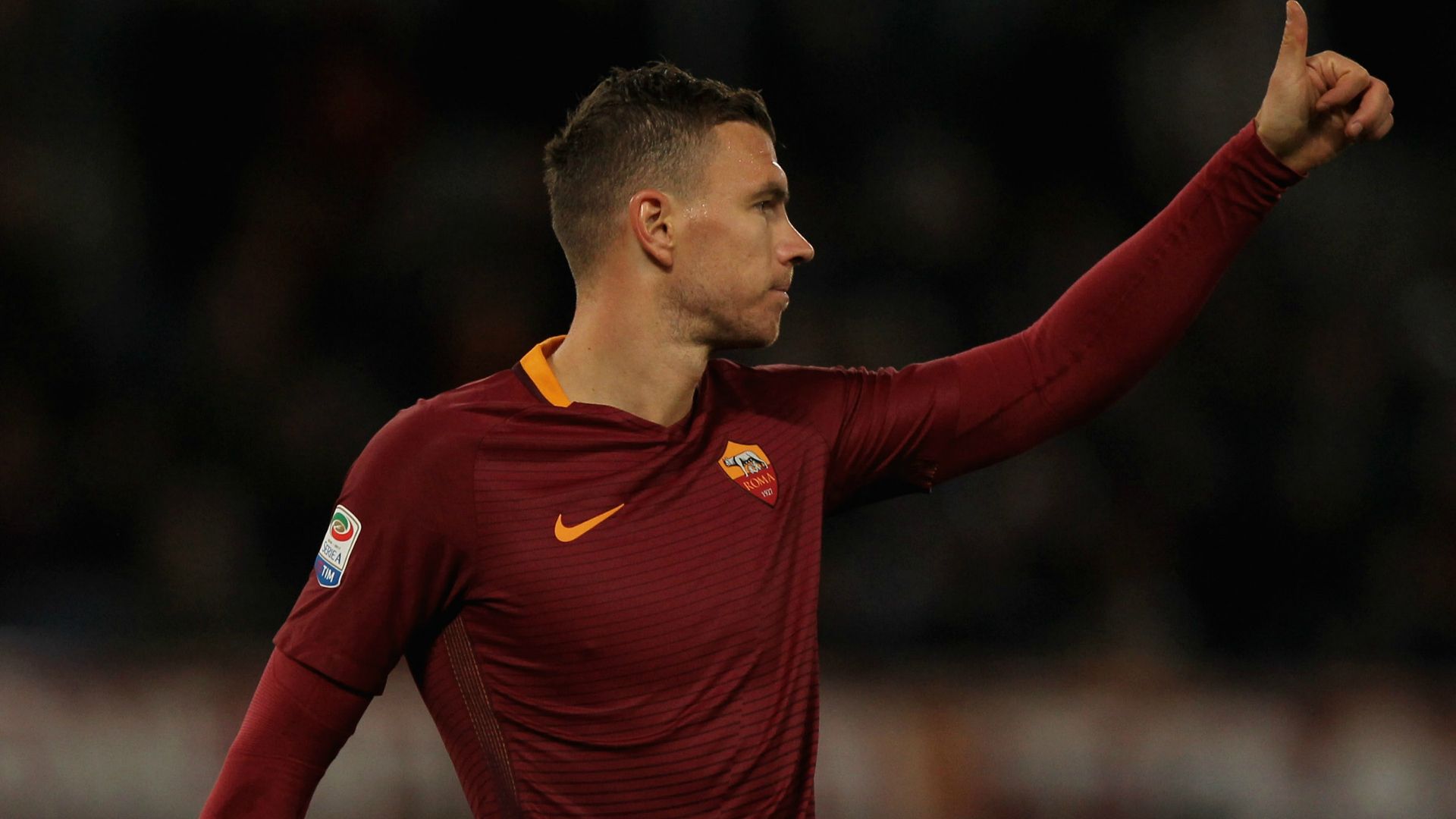 Edin Dzeko Roma Cagliari Serie A 22012017