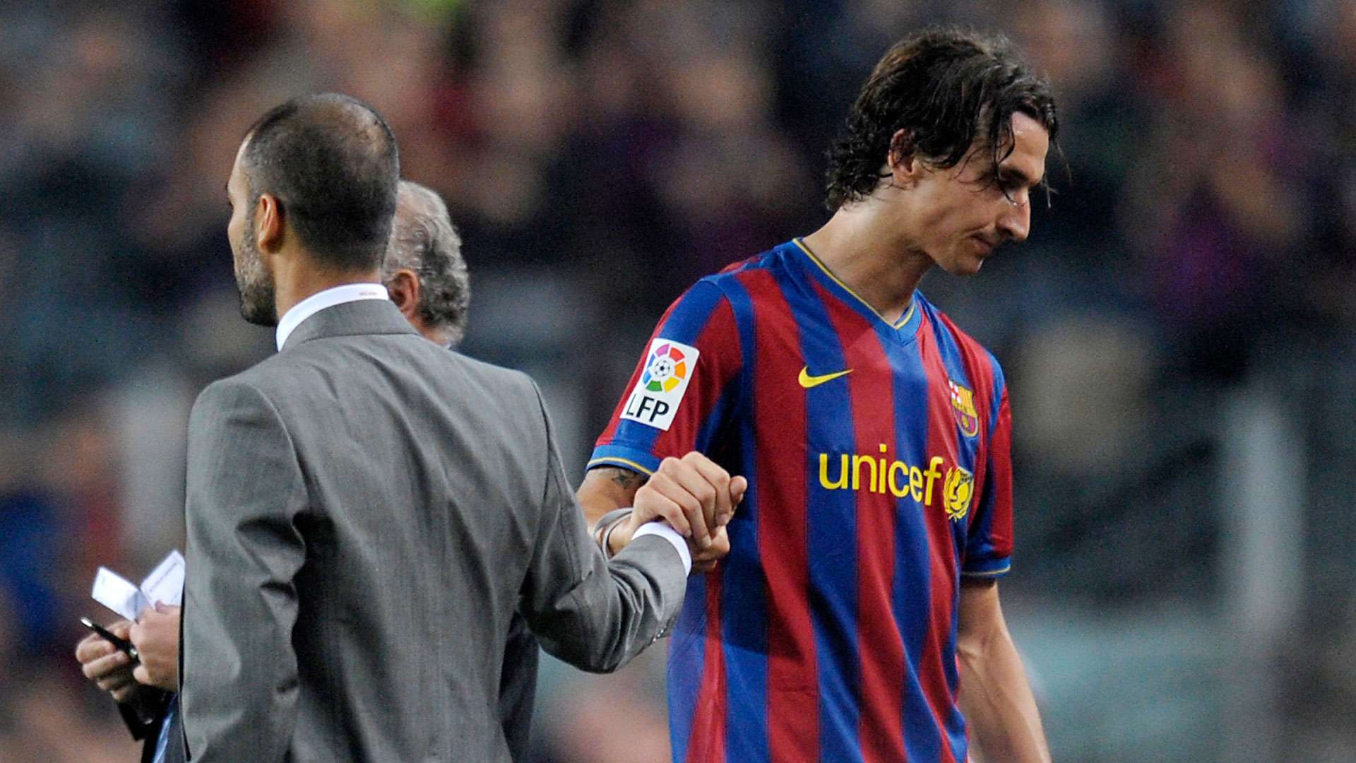 Pep Guardiola Zlatan Ibrahimovic Barcelona