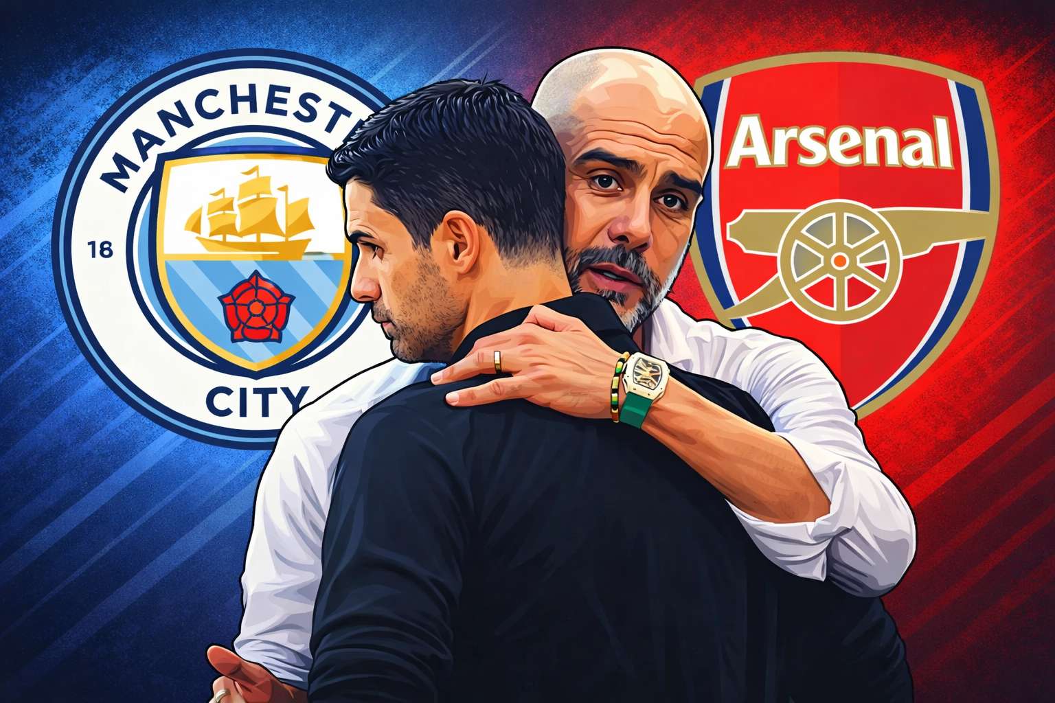 Pep Guardiola Mikel Arteta gfx (Goal only)