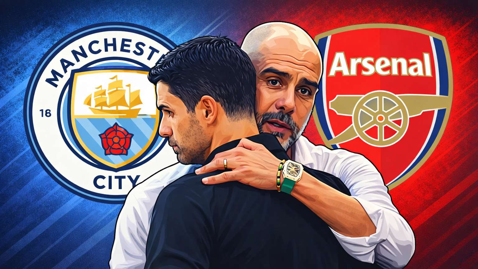 Pep Guardiola Mikel Arteta gfx (Goal only)