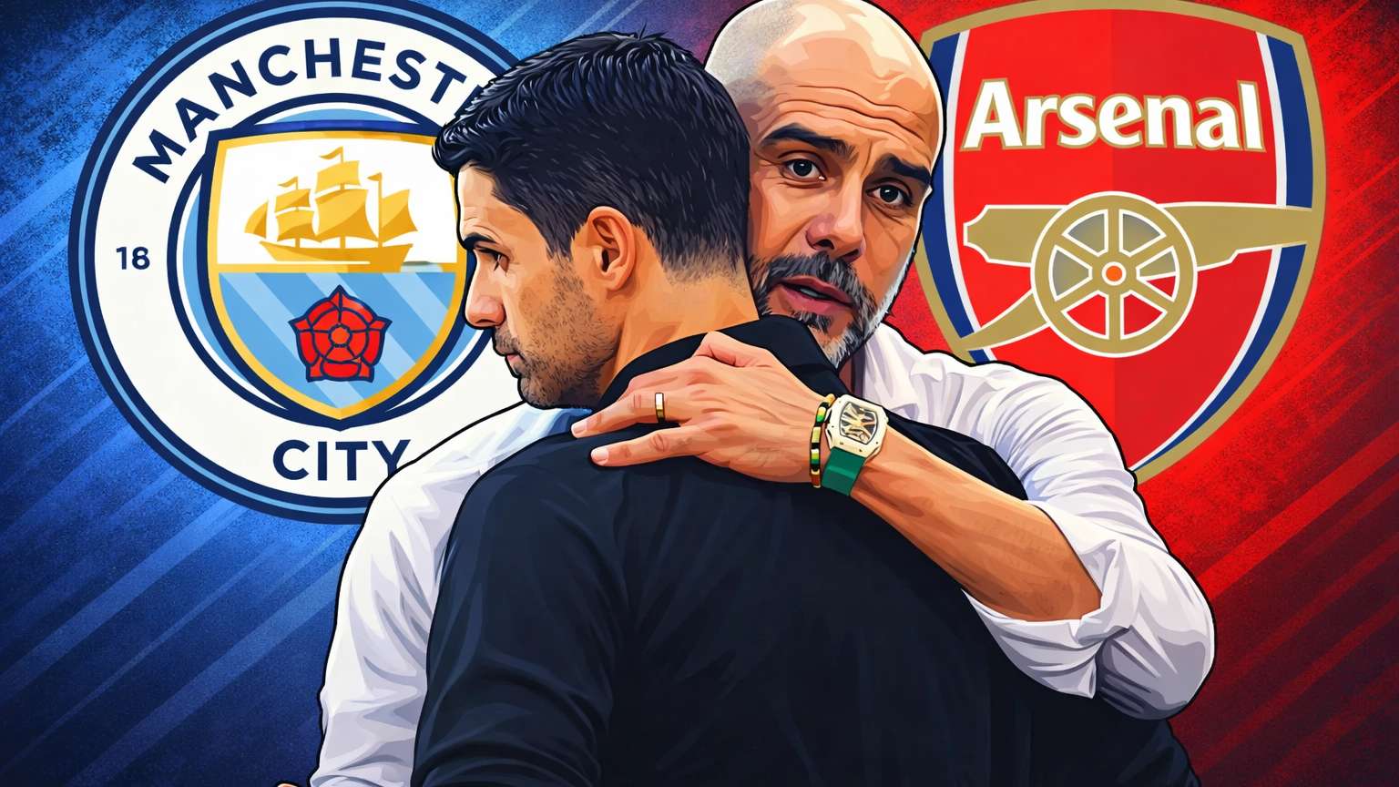 Pep Guardiola Mikel Arteta gfx (Goal only)