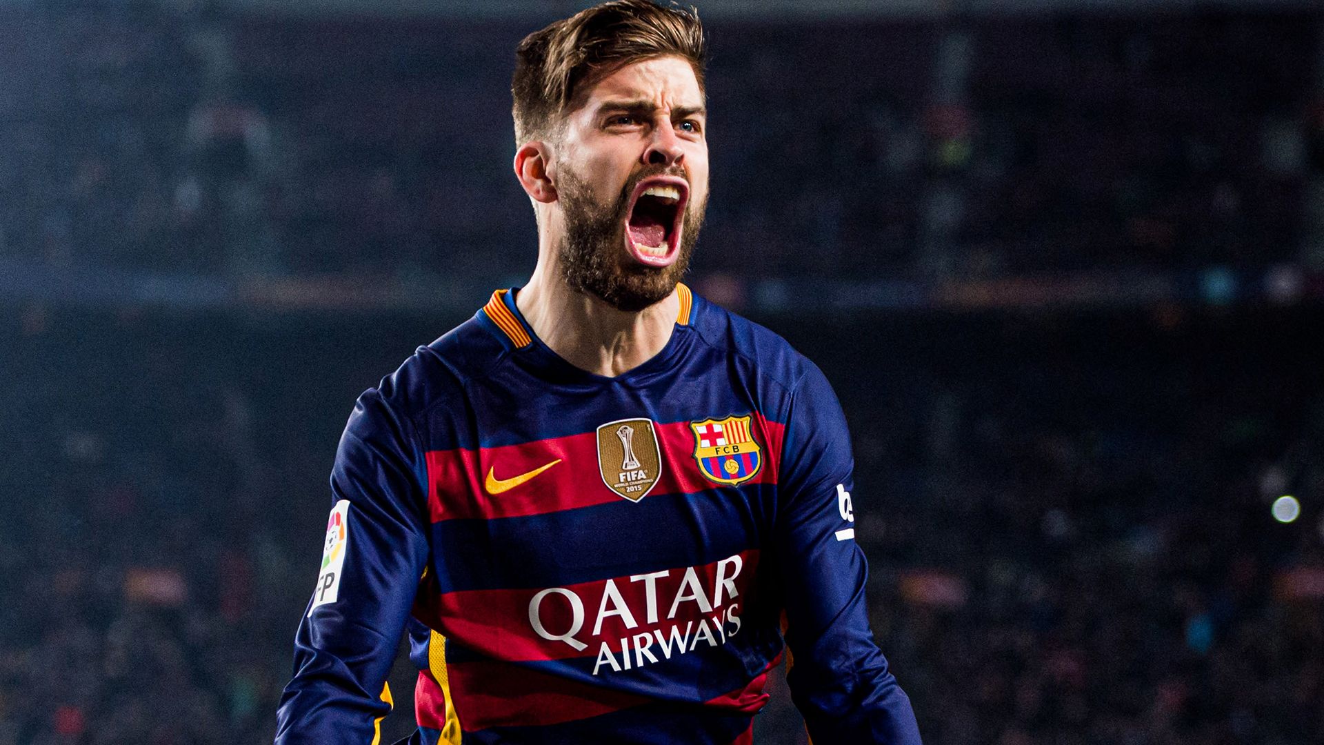 Gerard Pique celebrate throwback