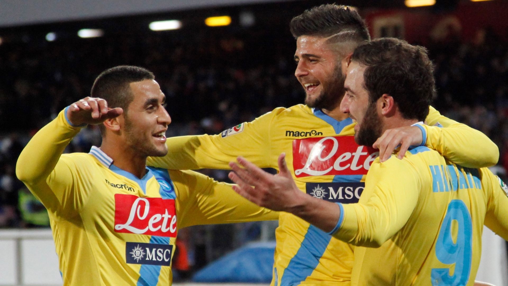 Faouzi Ghoulam Lorenzo Insigne Gonzalo Higuain Napoli