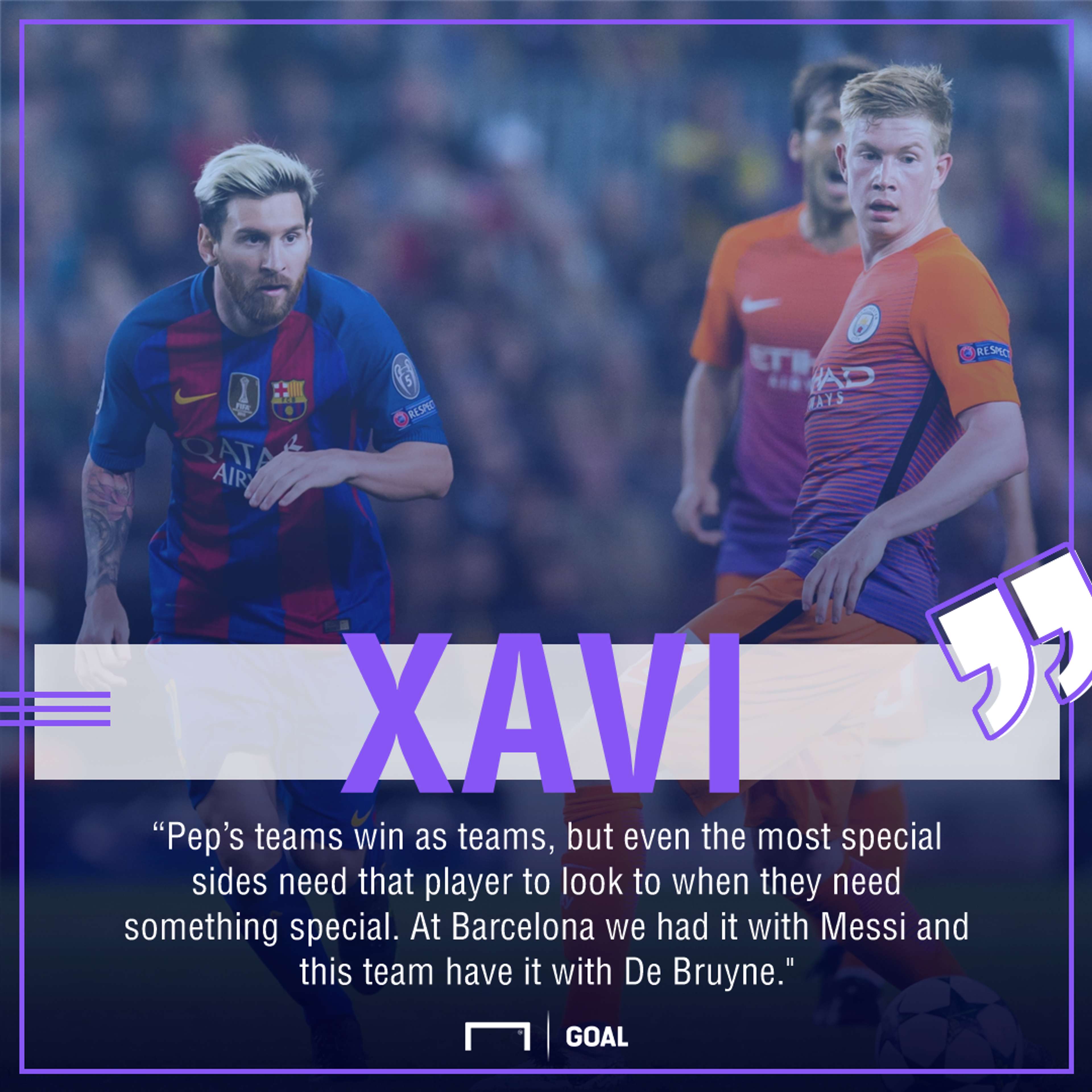 Xavi Lionel Messi Kevin De Bruyne special