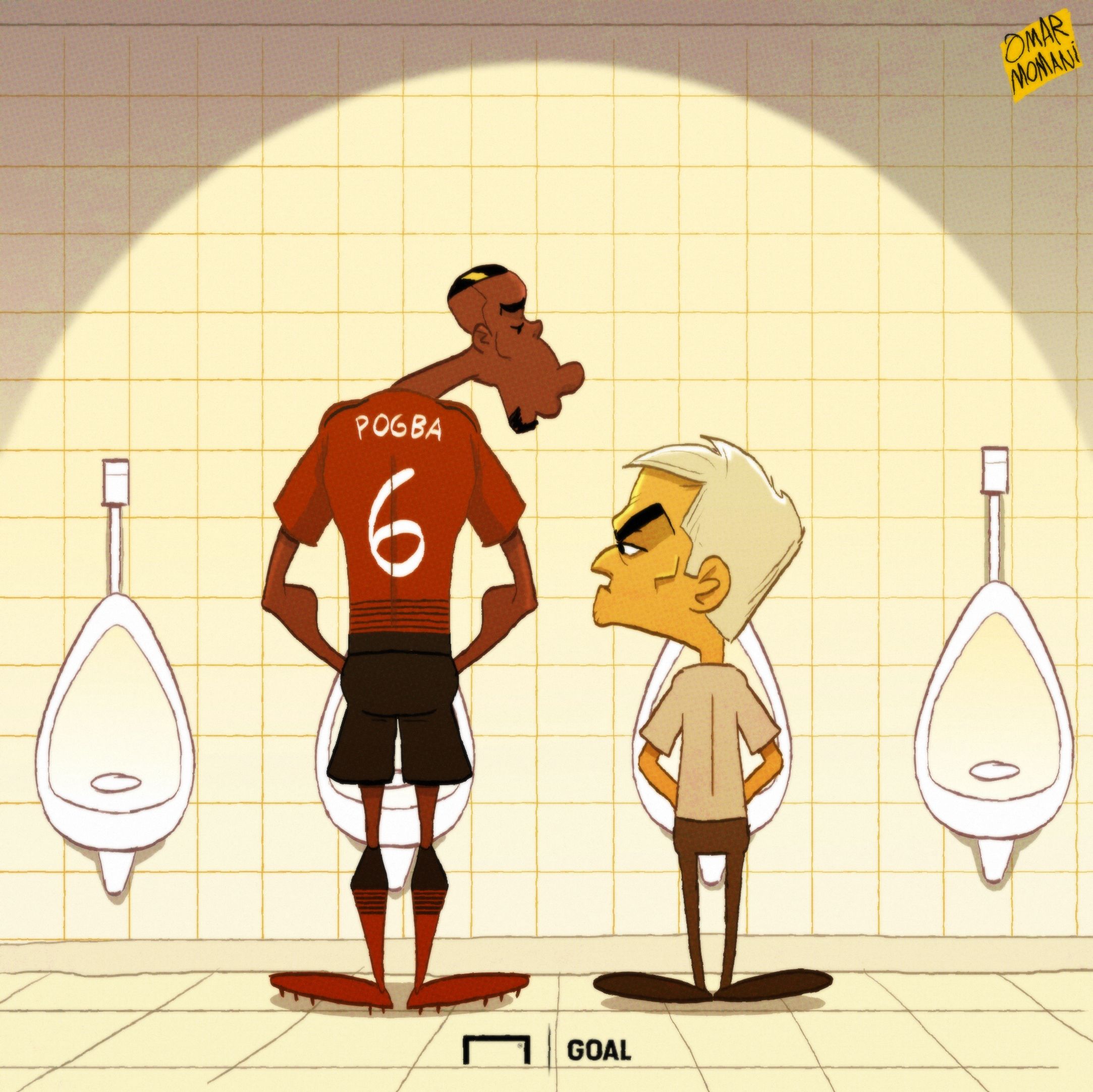 Paul Pogba Jose Mourinho Cartoon