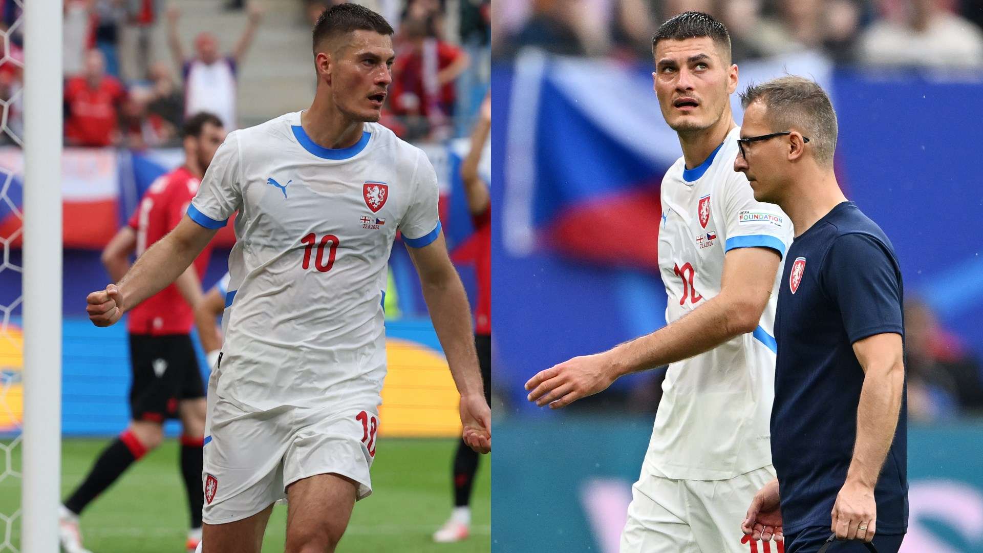 Schick esultanza infortunio