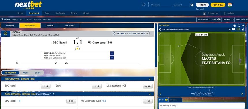 Nextbet Live Betting India