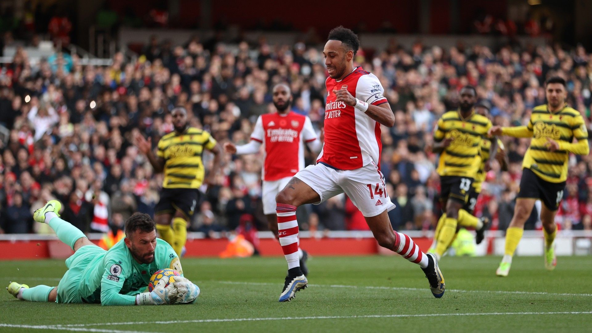Ben Foster Aubameyang Arsenal Watford 2021