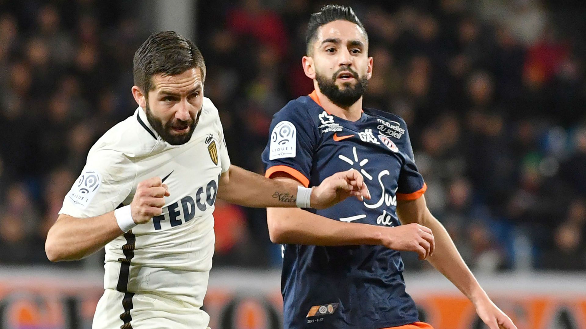 Ryad Boudebouz Joao Moutinho Montpellier Monaco Ligue 1 07022017