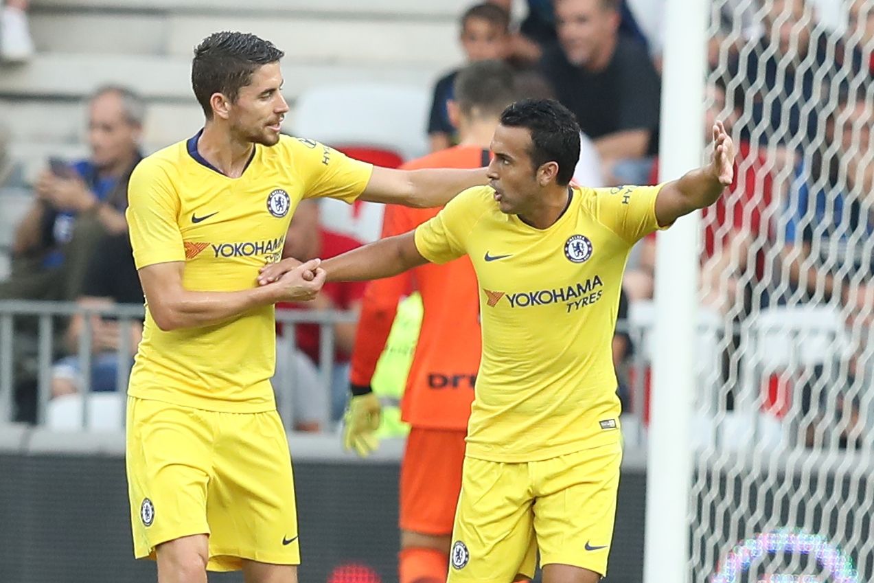 Jorginho e Pedro Chelsea Internazionale 280718